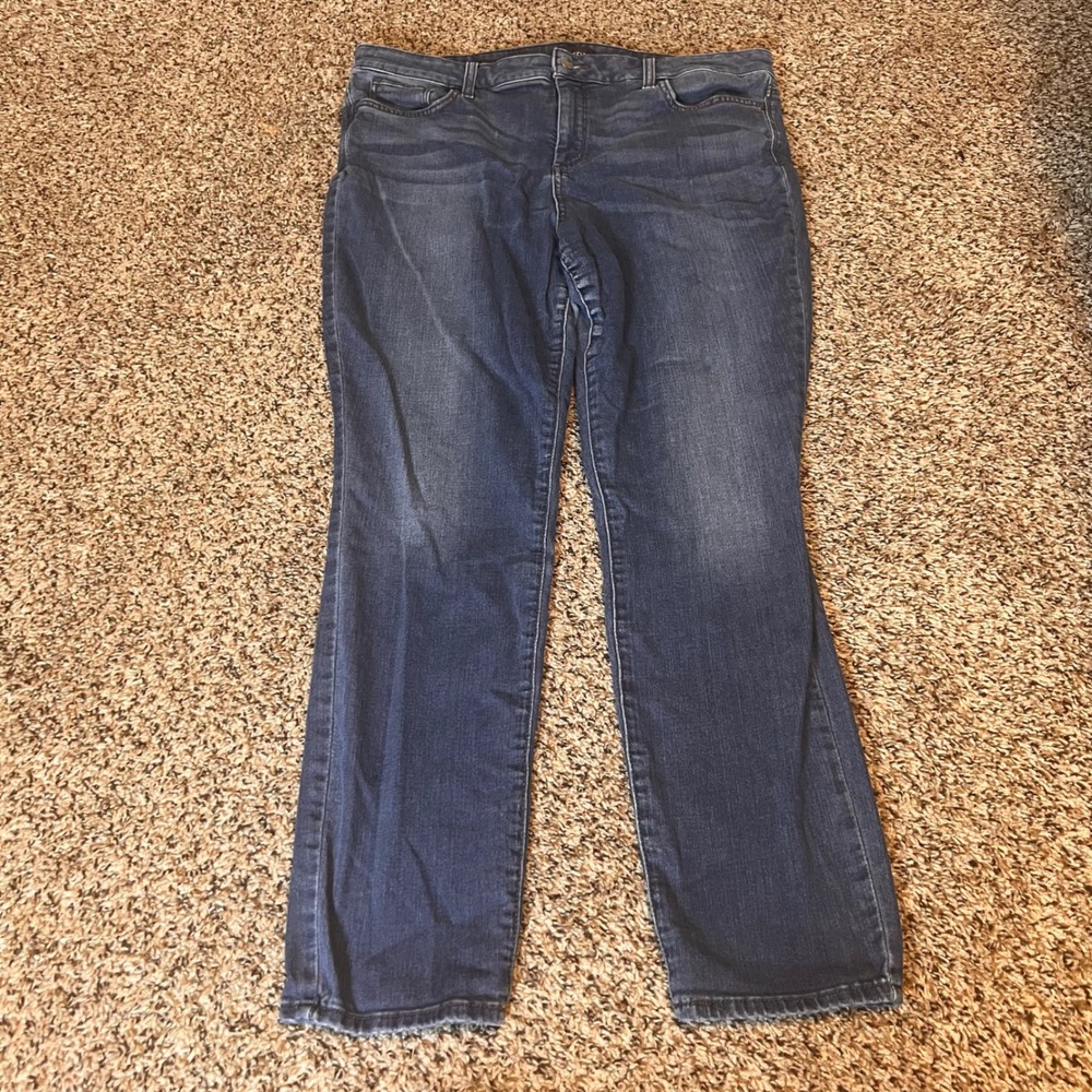 NYDJ AMI Skinny Legging Jeans Size 16 Dark Wash Denim‎